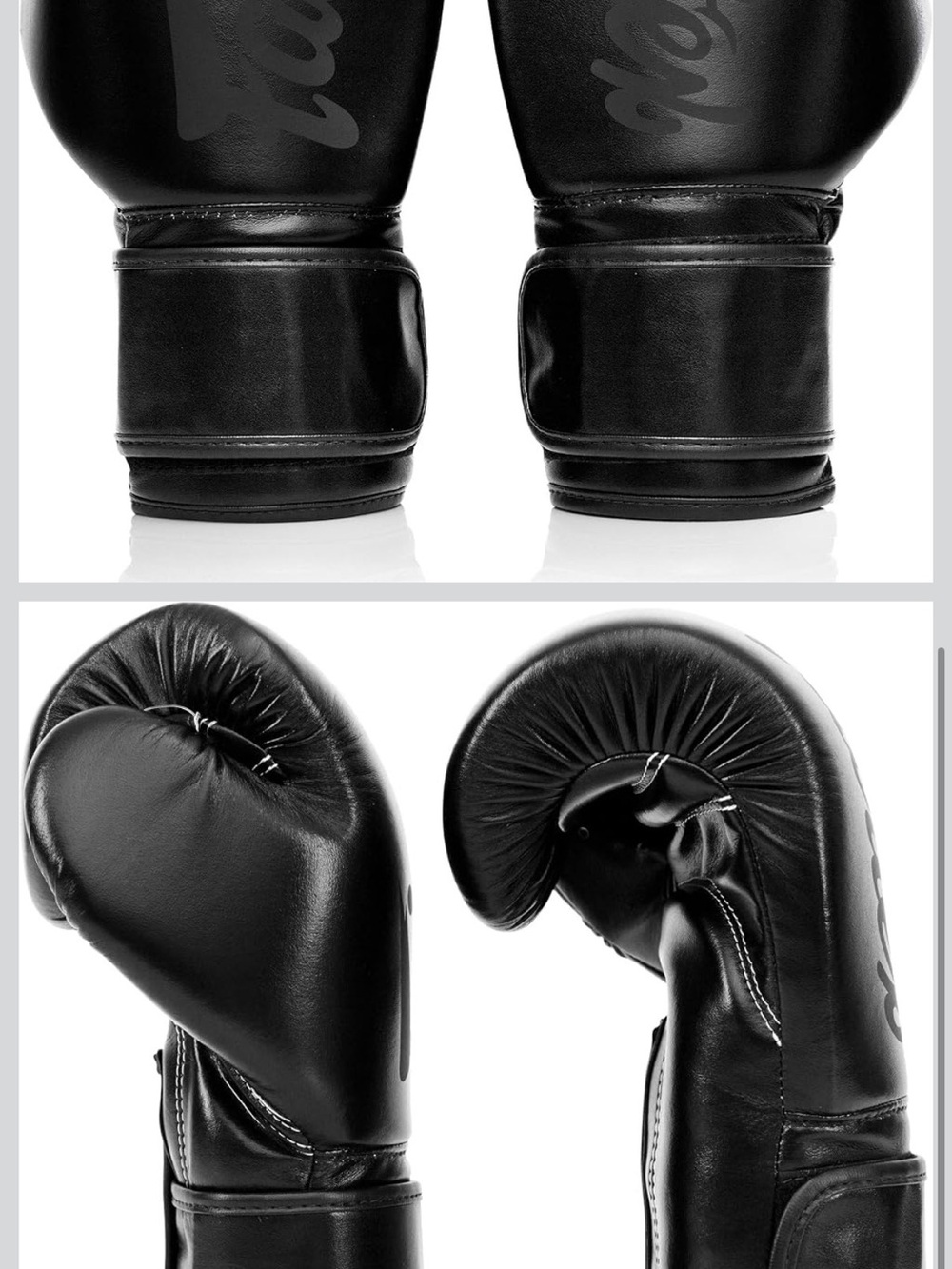 Black unisex Boxing Gloves - Classic Training Gloves